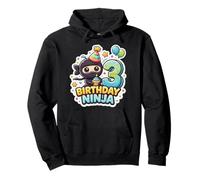 3 años cumpleaños Ninja Boys 3rd Tercera Fiesta Infantil Sudadera con Capucha