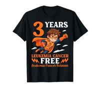 3 Años Naranja Leucemia Cáncer Libre Superhéroe Niño Superviviente Camiseta