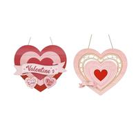 3 Artículos Letreros Colgantes de Madera con Temas de Emoción Diseños de Corazón Grabados a Mano para Sala de Estar Mejoras de Oficina y Patio Cubierta de Pared de Madera para Amantes