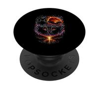 3 Aullando Gatos Negros Lunar Sangre Luna Eclipse Bosque Cósmico PopSockets PopGrip Adhesivo