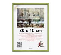 3-B LUND - Marco de fotos (madera, 30 x 40 cm, cristal acrílico), color verde oliva