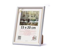 3-B Marco de Foto COMO RUSTIKAL - blanco/oro - 15x20 cm - marco para fotos de madera con cristal acrílico