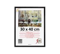 3-B Marco de Foto JENA - negro - 30x40 cm marco para fotos de madera exótica con cristal acrílico