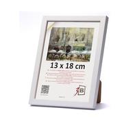 3-B Marco de Foto LUND - blanco - 13x18 cm - marco para fotos de madera con cristal acrílico