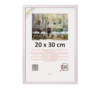 3-B Marco de Foto LUND - blanco - 20x30 cm - marco para fotos de madera con cristal acrílico