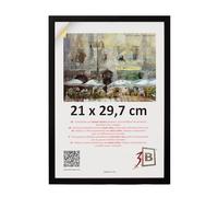 3-B Marco de Foto LUND - negro - 21x29,7 cm (A4) - marco para fotos de madera con cristal acrílico