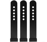 3 bandas de goma para caña de pescar, antideslizantes, impermeables, para cañas de mar, sujeción segura, flexible, kit de reparación de color negro (A)