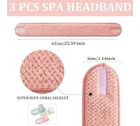 3 Bandas Para El Cabello Para Mujer Y 3 Pares De Pulseras, Material Elástico De Vellón Coralino, Accesorios De Belleza Y Cuidado De La Piel, Juego De Combinación Multicolor, Spa.