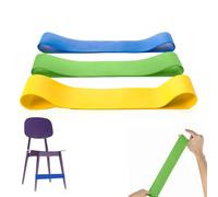 3 bandas para silla que ayudan a los niños con TDAH, bandas para silla sensoriales, juguetes para TDAH, cojín oscilante apto para niños con pies inquietos(0,4, 0,6, 0,8 mm, verde, azul y amarillo)