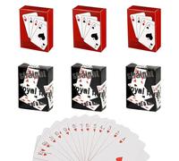 3 barajas de cartas de póquer, mini cartas de póquer, mini juego de cartas de doble cabeza, tarjetas de póquer en miniatura, tarjetas mágicas para niños, adultos, familias, fiestas, juegos de cartas