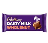 3 barras de chocolate integrales Cadbury Dairy Milk Wholenut de 120 g deliciosas y retorcidas para regalo de cumpleaños, Navidad, vendido por Kidzbuzz