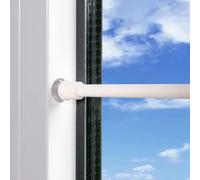 3 barras de cortina para abrazaderas, barra de cortina sin taladrar, barra de sujeción para cortinas, barra telescópica para sujetar, ajustable mediante giro, cocinas, color blanco (45-60 cm)