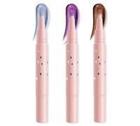 3 barras de sombra de ojos líquida, lápiz de sombra de ojos giratorio de larga duración e impermeable, acabado metálico y altamente pigmentado, maquillaje de ojos sin arrugas, vegano.