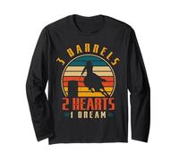 3 Barriles 2 Corazones 1 Dream Rodeo Cowboy Western Country Manga Larga