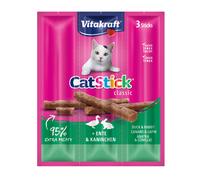 3 barritas Vitakraft Cat Stick Mini de Pato y Conejo