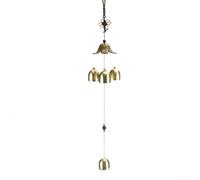 3-Bell Feng Shui Bagua - Carillón de viento, aleación de 44 cm y plástico, decoración colgante al aire libre, sonido dulce, símbolo de la suerte, para jardín, porche y entrada a casa (b)