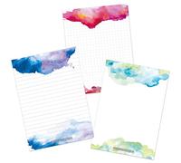 3 blocs de notas A5 para citas, planificadores semanales, listas de tareas y mucho más, para diseñar notas, planificador diario y planificador semanal Aquarell 2, set de bloc de notas 23