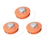 3 bobinas de hilo reforzadas compatibles con Husqvarna Makita Nemaxx Rotfuchs Desbrozadora Easy Load