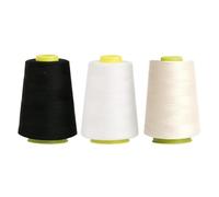 3 Bobinas Grandes Hilo de Coser de poliéster Todo propósito 40S/2 para Coser, acolchar, Patchwork, remalladora y overlock,manualidades de costura,5000YRDS (MEZCLA)