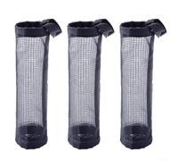 3 bolsas de almacenamiento de cocina para colgar en la pared, para bolsas de basura, herramientas de limpieza y pequeños artículos diversos, diseñados para instalación en puerta o pared (negro)