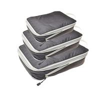 3 bolsas de almacenamiento de viaje con asa y organización portátil para accesorios de almacenamiento de cosméticos de maquillaje, matte black