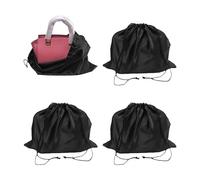 3 bolsas de almacenamiento para bolso con cordón, bolsa de tela con cordón, bolsa de almacenamiento con cordón, bolsa protectora para botas de polvo (negro)