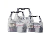 3 bolsas de aseo impermeables - grandes bolsas de aseo para mujer y hombre, transparente, bolsa de aseo grande, Eva viaje, bolsa de ducha, resistente a la suciedad, con asa para camping, bolsa de