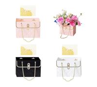 3 bolsas de embalaje de flores con 3 tarjetas para envolver flores, caja de regalo, caja de cartón, caja de regalo de flores, caja de almacenamiento de flores, adecuada para bodas y fiestas