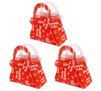 3 bolsas de fieltro de Navidad con asas, bolsas de regalo plegables para regalos, galletas, para dulces o recuerdos de fiesta, bolsas reutilizables para almacenamiento de vacaciones y bolsas de