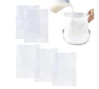 3 bolsas de filtro de malla fina de 200 piezas con 2 bolsas de filtro de malla fina de 300 malla, bolsas de filtro de leche de soja, bolsas de filtro de leche de nueces, filtro de vino, adecuado para