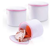 3 bolsas de lavado de sujetador para lavadora, malla de lavado de sujetador con cremallera oculta, reutilizable, bolsa de lavandería para sujetadores, ropa interior, calcetines