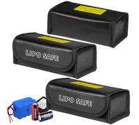 3 bolsas de Lipo Safe Bag, bolsa de batería de polímero de litio, resistente al fuego, bolsa de seguridad Lipo, bolsa de batería a prueba de explosiones, bolsa segura para carga y almacenamiento,