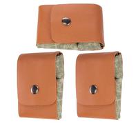 3 bolsas de lona para piensos para senderismo, bolsa de piel plegable, bolsa de cintura con cordón y hebilla para acampar al aire libre, pícnic, jardín, fruta, riñonera, verde, Bolsa de lona para