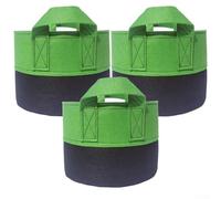 3 bolsas de plantas no tejidas para cultivar verduras, frutas, flores y tomates, uso en jardín, macetas de tela ligera y transpirable (10 galones)