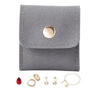 3 bolsas pequeñas plegables para joyas de viaje, 5 x 4,6 x 3,5 cm, multifuncional, minibolsa de viaje con cierre, plegable, plegable, con cierre, para anillos, pendientes