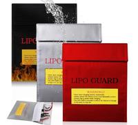 3 bolsas resistentes al fuego, bolsa de batería ignífuga, batería a prueba de explosiones, bolsa para documentos, resistente al fuego, impermeable, bolsa de lipo para dinero en efectivo, pasaporte,