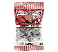 3 Bolsas x 50g de Dragster 3000 Super Salta - Original - Sueco - Regaliz Salmiak - Salmiac - Gomas de vino - Caramelos - Dulces
