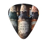 3 botellas de cerveza púas de guitarra en tamaños finos, medianos y gruesos, juego de 12 piezas, adecuado para guitarra eléctrica y varios instrumentos