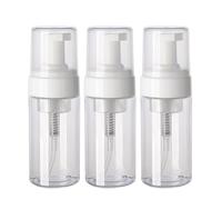 3 botellas de espuma de plástico transparente de 100 ml, rellenables, dispensador de jabón de viaje, recipientes para jabón de manos, champú, cosméticos, dispensador de espuma