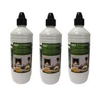 3 botellas de gel de etanol de 1 litro para chimeneas de pared
