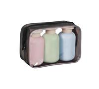 3 botellas de viaje portátiles de 100/200/300 ml, recipientes a prueba de fugas para lociones, champús y acondicionadores, tapas