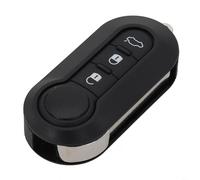 3 Botón Flip Key Shell para Fiat 500 para Punto para Panda Reemplazo Caso ABS Metal Car Remote Cover DIY Instalación Negro