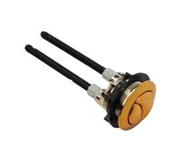 3 botones de descarga de inodoro de repuesto de 38 mm, color dorado, para válvula de descarga superior mecánica, doble pulsación con resorte de acero inoxidable