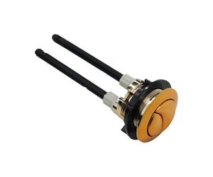 3 botones de descarga de inodoro de repuesto de 38 mm, color dorado, para válvula de descarga superior mecánica, doble pulsación con resorte de acero inoxidable
