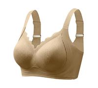 3 brasieres acanalados sin varillas para mujer, sin aros, sin costuras, realzadores, antiflacidez, festoneados, cobertura completa, cómodos, tirantes anchos, ligeramente suaves, para dormir todos los