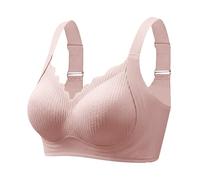 3 brasieres acanalados sin varillas para mujer, sin aros, sin costuras, realzadores, antiflacidez, festoneados, cobertura completa, cómodos, tirantes anchos, ligeramente suaves, para dormir todos los