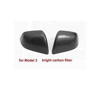 (3 bright carbon fibe)Side Mirror Cover for Tesla Model 3 2019-2023 Model Y 2021-2024 Carbon Fiber 1 Pair
