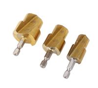 3 Brocas Escariadoras para Tubos de 19 Mm 24 Mm 31 Mm PPR PVC Acero Alto Carbono Vástago Hexagonal Compatible con Taladros
