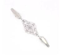 3 broches for cuello, con cierre trasero, estilo retro, for suéteres, cárdigans, vestidos y camisas, for mujeres niñas Para Suéter, Chal(Silver)