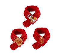 3 bufandas para mascotas para perros, gatos, serpientes chinas, año festival, bufanda de punto cálido para clima frío, accesorios para el cuello